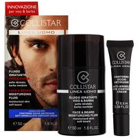 Collistar Uomo Face and Beard Moisturising Fluid 50ml and Anti Wrinkle Eye Contour Cream 8.5ml