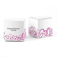 Contemporary Hearts Cube Favour Box Wrap