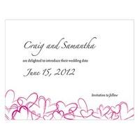 Contemporary Hearts Save The Date Card