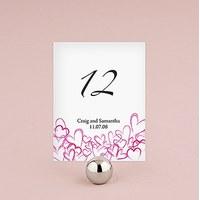 Contemporary Hearts Table Number