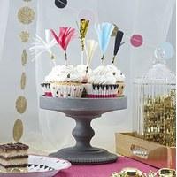 confetti party cupcake toppers