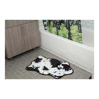 Cowhide Bath Rug - Black/White