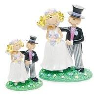 comical bride groom figurine small