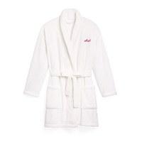 cosy fleece robe white