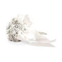 couture brooch bridal bouquet white