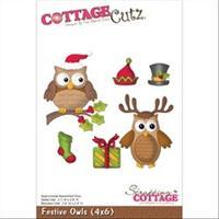 CottageCutz Die with Foam - Festive Owls 273125