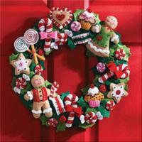 Cookies and Candy Wreath Felt Applique Kit 243289