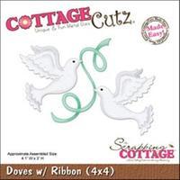 CottageCutz Die W/Foam -Doves W/Ribbons Made Easy 262842