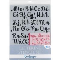 contemporary lettering stencil set