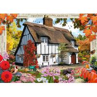 Country Cottage Collection No.10 - Sedum Cottage, 1000 Piece Jigsaw Puzzle
