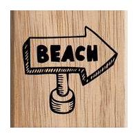 Contemporary Beach Sign Stamp 3.8 x 3.8 cm