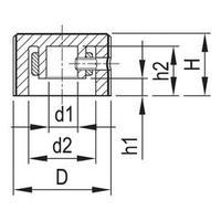 Control knob Aluminium (Ø x H) 22.7 mm x 13.1 mm OKW A1422261 1 pc(s)