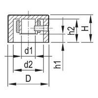 Control knob Aluminium (Ø x H) 37.8 mm x 15.9 mm OKW A1438461 1 pc(s)