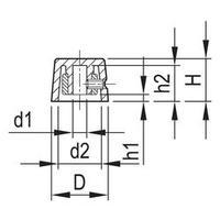 Control knob Black (Ø x H) 16.4 mm x 12.3 mm OKW A1316240 1 pc(s)