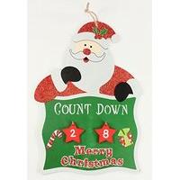 Countdown To Christmas Hanging Wall Plaque With Hanging Numbers