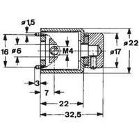 Control knob Black (Ø x H) 22 mm x 32.5 mm Mentor KNOPFAUTOMAT 1 pc(s)