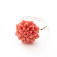 Coral Flower Ring