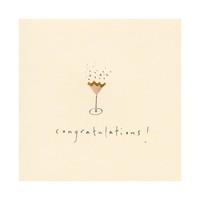 Congratulations Champagne Pencil Shaving Card