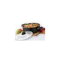 cooking pot 28 x 15 cm high glass lid westfalia