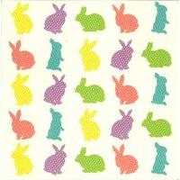 Colourful rabbits Easter card