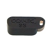 conec 160x10449x protective cover d sub for 9 pin socket black plastic