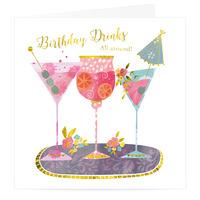 Cocktail Drinks Birthday Card