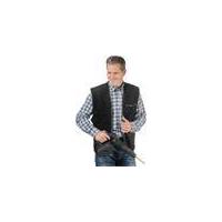 Corduroy Vest with Faux Fur, black, size M Craftland