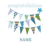 congratulations bunting | personalised congratulations card