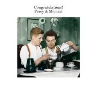 congratulations on your civil partnership personalised card