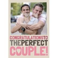 Congratulations perfect couple | civil partnership card