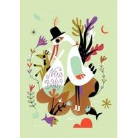 Courier Stork | New Baby Card | OD1108