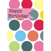 Colourful Polka Dot Birthday | Happy Birthday Card | CG1150