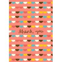 Colourful Streamers| Thank You Card |WB1109