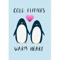 Cool Flippers| Valentine\'s Day Card |JA1095