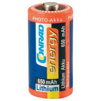 conrad energy cr123 rechargeable battery cr123a 650mah