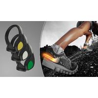 Coloured LED Flashing Shoe Clips - 3 Colours, Pack of 1 or 2 Pairs