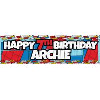Comic Book Personalised Party Banner