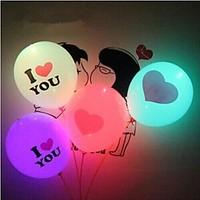 Coway Valentine\'s Day Lighting Balloon I LOVE YOU LED Luminous Balloon Giant Heart(Random Color)