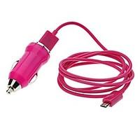 Colorful 1M Micro USB Cable Charger with Car Charger for Samsung , HTC Mobile and Others (Assorted Colors)