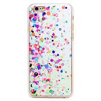 Colorful Round-Dot Pattern Transparent PC Back Cover for iPhone 6