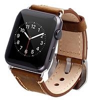 Cowhide Genuine Leather Wrist Band Classic Buckle for Apple Watch Sport Edition(42mm38mm)