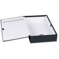 Concord (Foolscap) Centurion Box File Paper-lock Finger-pull and Catch 75mm Spine (Black) Pack of 5