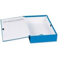 Concord (Foolscap) Centurion Box File Paper-lock Finger-pull and Catch 75mm Spine (Blue) Pack of 5