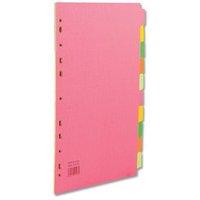 Concord Fluorescent (A4) Punched 4 Holes Subject Dividers 180gsm10-Part Assorted Colours