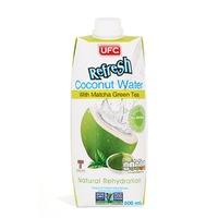 Coconut Merchant UFC Refresh Coconut Water with Matcha Green Tea 500g - 500 g, Green