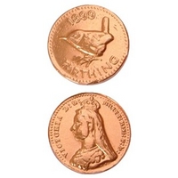 copper farthing chocolate coins bag of 50
