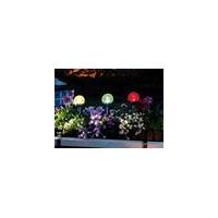 Colour Changing Solar Glass Balls, Set of 3 Wetelux
