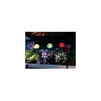 colour changing solar glass balls set of 3 wetelux