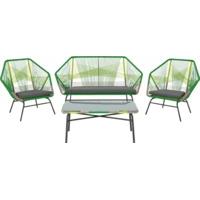 Copa outdoor lounge set, citrus green