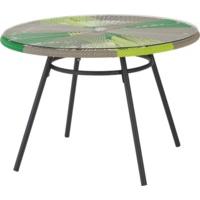 Copa outdoor dining table, citrus green
